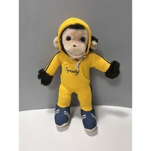 Speedy Monkey Yellow Track Suit Vintage California Stuffed Toys 13" Plush RARE!